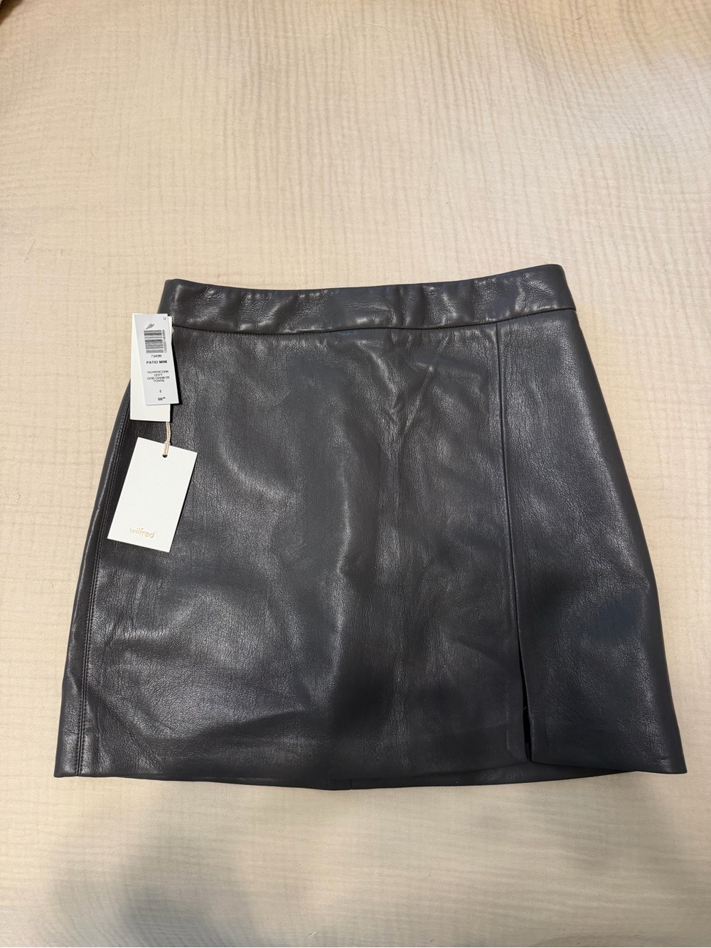 Aritzia “Wilfred” faux leather skirt